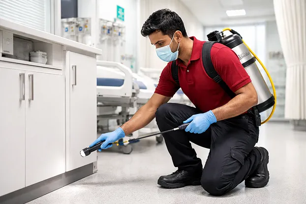 Professional pest control and prevention services in a healthcare facility